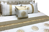 White & Gold - Block Printed